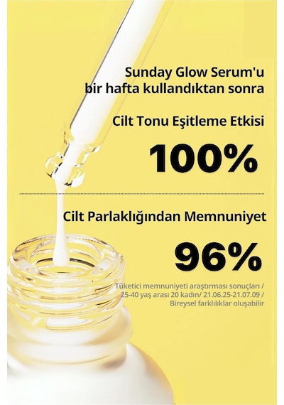 Frankly %5 Niacinamide İçeren Cilt Tonu Eşitleyici Aydınlatıcı Ve Leke Karşıtı Sunday Glow Serum 37 ML