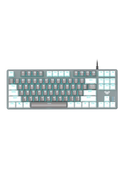Aula F3287 Mavi Işıklı Kablolu Mekanik İngilizce Q Tkl Gaming Oyu