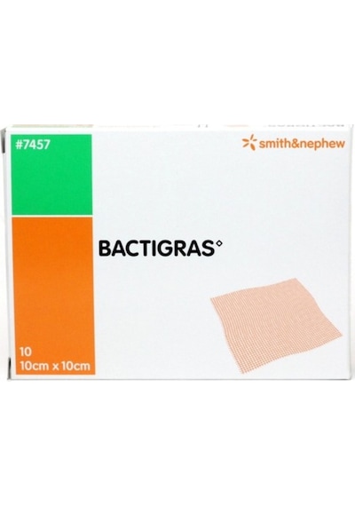 Smith&Nephew Bactigras Antiseptik Sargı Yara Bakım Örtüsü 10 x 10 CM 10 Adet