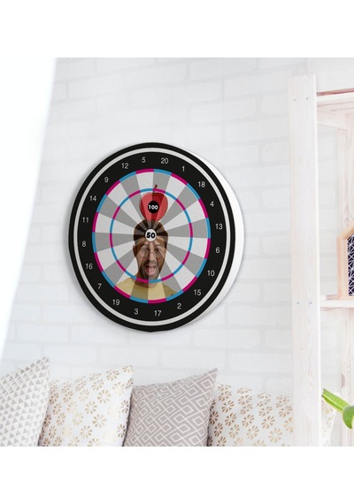 Bk Gift Kişiye Özel Fotoğraflı Eğlenceli 40cm Dart Oyun Seti Model 3