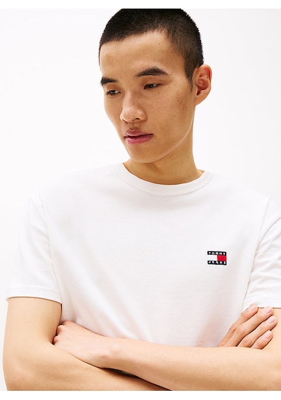 Tommy Hilfiger Tjm Reg Badge Tee Ext Beyaz