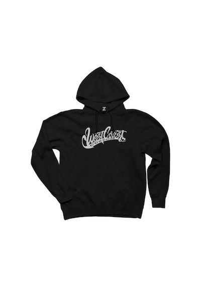 West Coast Customs Text Siyah Kapşonlu Sweatshirt Hoodie Siyah