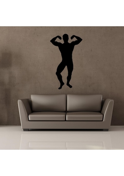 Body Gym Folyo Sticker Derstv1097 90 Cm Uzunluk Siyah
