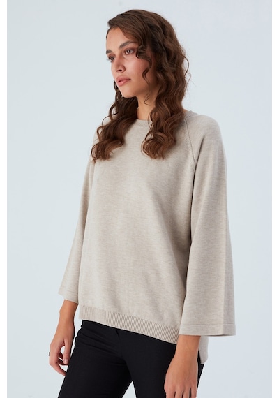 Peraluna Nell Pullover Yanları Yırtmaçlı 3/4 Kol İnce Kadın Triko Kazak Bej Melanj-bej Melanj Bej Melanj Peraluna Nell Pullover Yanları Yırtmaçlı 3/4 Kol İnce Kadın Triko Kazak Bej Melanj-bej Melanj Bej Melanj