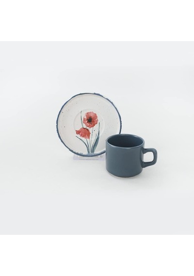 Lexroo Anatolian Flowers Stackable Çay Takımı 12 Parça 6 Kişilik - 256/261 Çok Renkli
