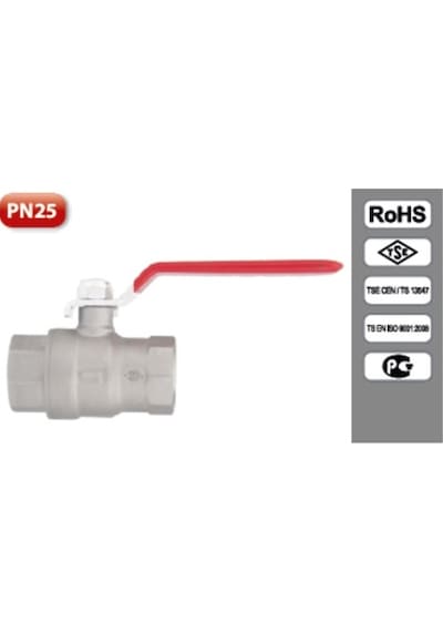 1/2" Dn15 Diş Ölçüsü Küresel Vana (Dişi / Dişi) Pakkens