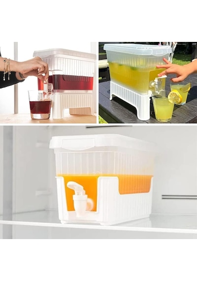 Lexroo 4 Litre Musluklu Ve Ayaklı Buzdolabı İçi Su Sebili, Su Sebili, Limonata, Portakal Suyu