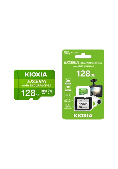 Kıoxıa 128gb Exceriag2, Lmhe2g128gg2, A1 V30 4k, Cl10, 100mb/s, Microsd Kart Bellek Sd Adaptörlü