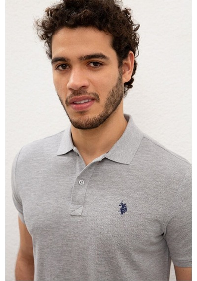 U.S. Polo Assn. Erkek Polo Yaka T-shirt Gri