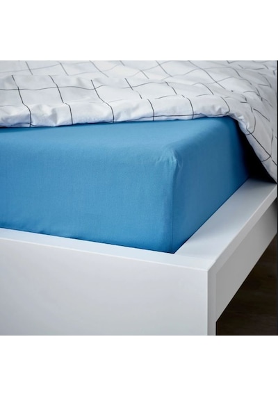 Ikea Dvala Çift Kişilik Çarşaf 160 X 200 Cm Koyu Lacivert - Lacivert