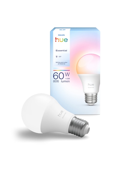 Philips Hue Essential 8w E27 806 Lumen Renkli Akıllı Ampul A60