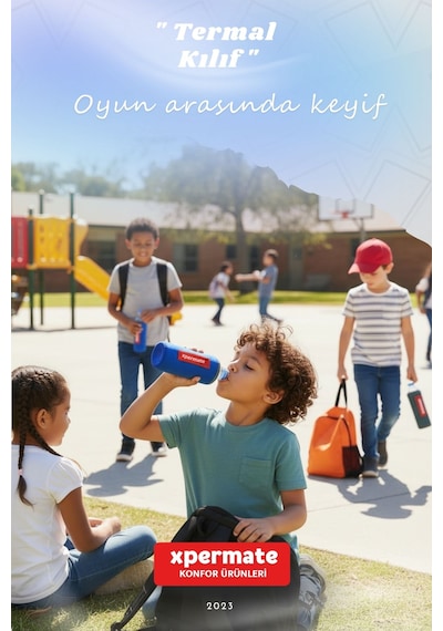 Xpermate Termal İçecek Kılıfı Sıcak & Soğuk Tutan Su Termal Kılıf 0,5l Gri