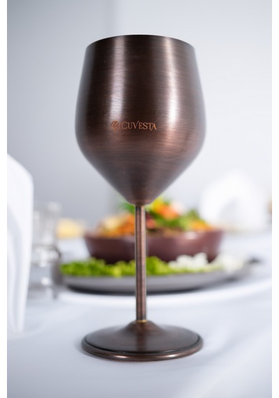 Cuvesta Modern El Yapımı Bakır Oksit Renk Kokteyl Bardak 20x8cm Siyah