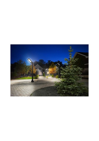 Horoz 100w Siyah Led Solar Güneş Enerjili Lamba Sokak Armatür Beyaz Işık