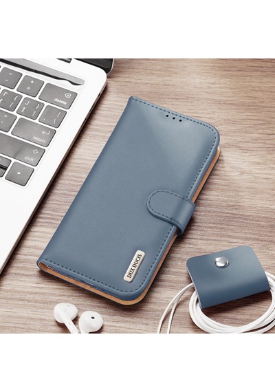 Dux Ducis Apple Uyumlu iPhone 12 Pro Max Kilif Miknatisli Cüzdanli Deri Kilif 225521777 - Renk / Mavi