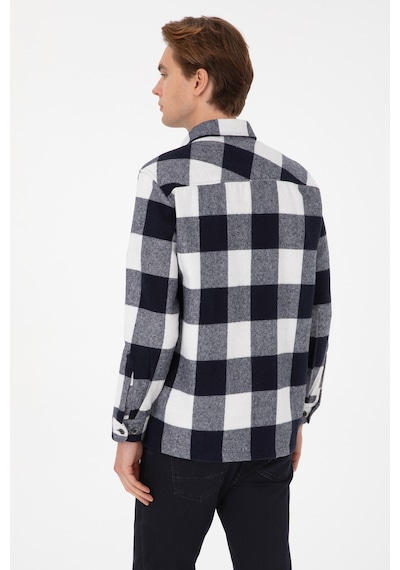 U.s. Polo Assn. Erkek Lacivert Gömlek Desenli 50308487-vr033 Lacıvert