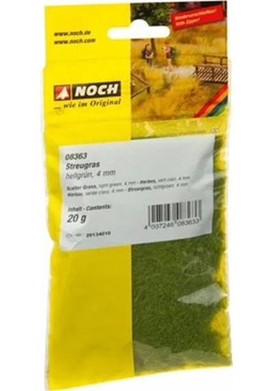 Noch 8363 Statik Çayır Dokusu, Açık Yeşil, 4 Mm. 20 Gram, Diorama Malzemesi-59252