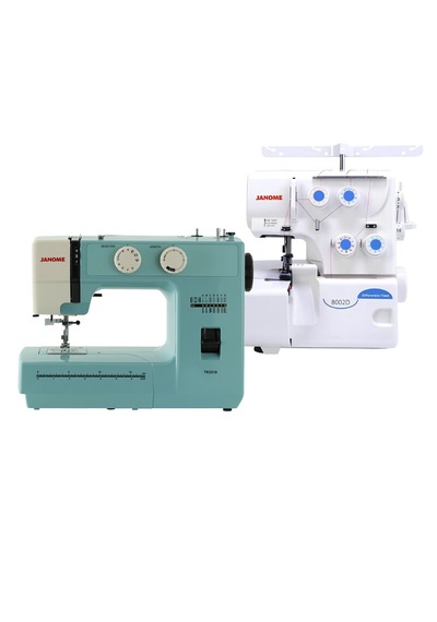 Janome 8002d Overlok Makinesi Ve Tr2018 Dikiş Makinesi lı Paket Beyaz