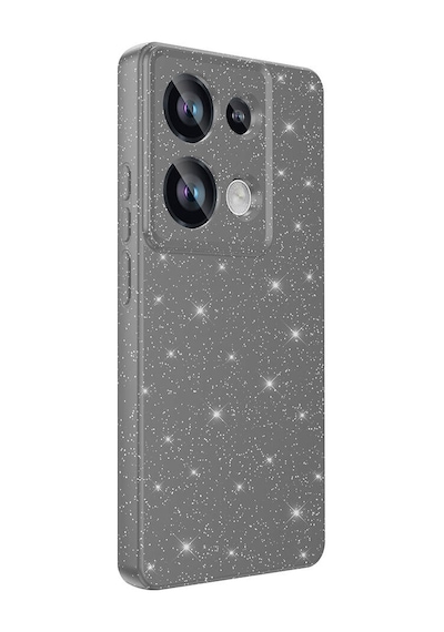 Xiaomi Redmi Note 13 Pro 4g Kılıf Kamera Korumalı Simli Lüks Zore Koton Kapak Gri