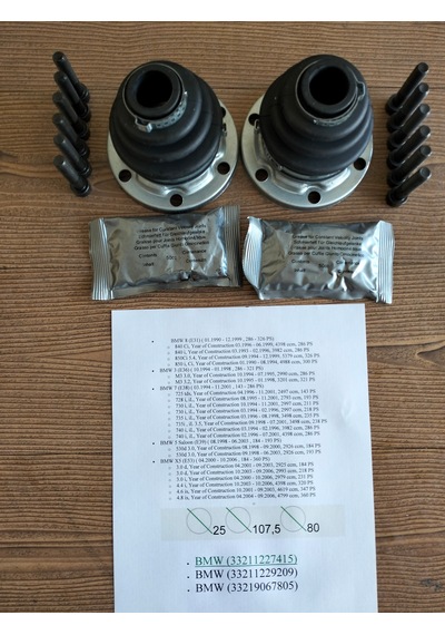 Bmw E31 E36 M3 E38 E39 E53 X5 Aks Körüğü Takımı Gomet
