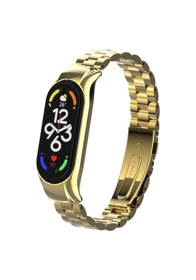 Xiaomi Mi Band 7 Uyumlu Krd-04 Metal Nrtk Kordon-gold