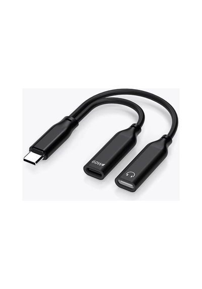 Ga50 2in1 Type-c 60w Pd Hızlı Şarj Ve Ses Aktarımı Kulaklık Aux Dönüştürücü İphone İle Uyumlu Alüminyum Kasa