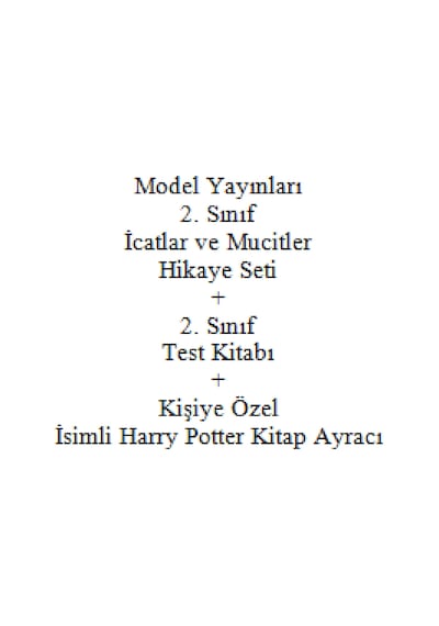 2. Sınıf Hikaye Kitabı Seti Model Yayınları İcatlar ve Mucitler + 2. Sınıf Test Kitabı + Kişiye Özel İsimli Harry Potter Kitap Ayracı