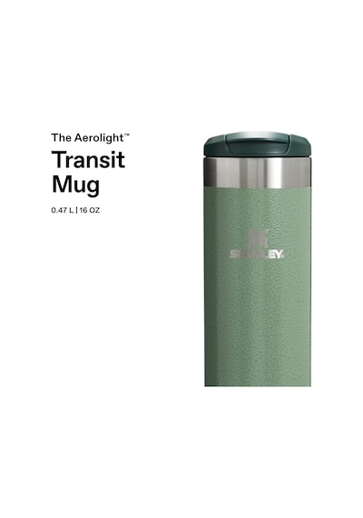 Stanley The Aerolight Transit Mug Termos Bardak, 0.47 Litre, Yeşil Hammertone Sku: Smg8690010146977 Açık