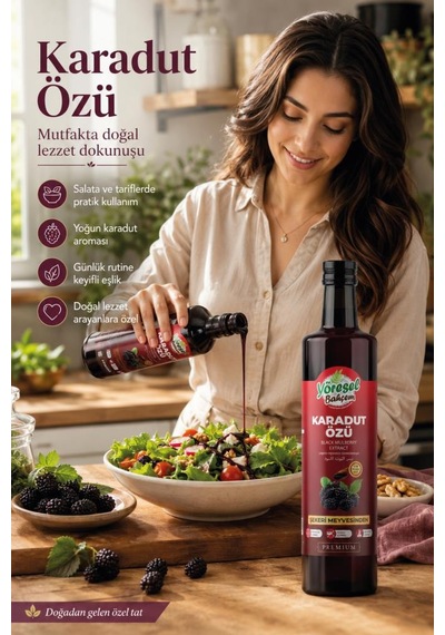 Yöresel Bahçem Karadut Özü 700 Ml