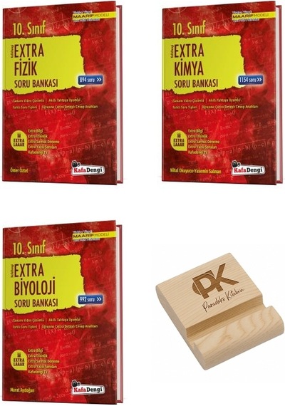Kafadengi 10. Sınıf Maarif Ekstra Fizik Kimya Ve Biyoloji Soru Bankası 3lü Set + Telefon Standı