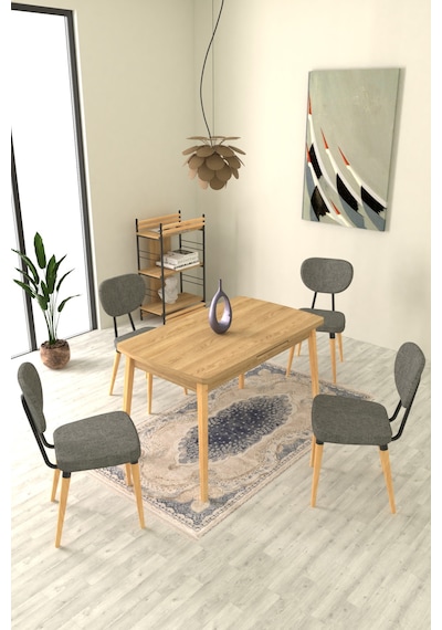 Vilinze Deniz Sandalye Avanos Ahşap Mdf Açılır Mutfak Masası Takımı - 70x120+30 Cmavns-70120ak-nn-deniz-d33-naturel-sgmgri Gri Vilinze Deniz Sandalye Avanos Ahşap Mdf Açılır Mutfak Masası Takımı - 70x120+30 Cmavns-70120ak-nn-deniz-d33-naturel-sgmgri Gri