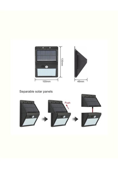 Northcity Hareket Sensörlü Solar Lamba - 120 Algılama Açısı, 3-4m Mesafe, Suya Dayanıklı Led