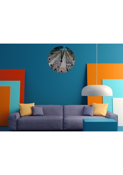 Ti-play Toprak Askerler 30x30cm Akrilik Dekoratif Modern Duvar Saati ÇOk Renkli