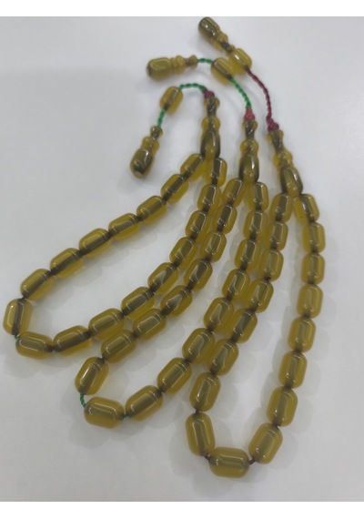 Zeyzun Usta Bilek Boy Efe Maskot Sıkma Kehribar Tespih 15x10 Mm K