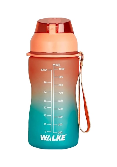 Walke Premium Bottle 1.0 Litre Motivasyonel Tritan Su Matarası Su Şişesi Suluk (BPA İÇERMEZ)
