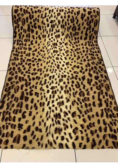 Confetti Kaymaz Leopar Desen Halı Kesme Bukle Yolluk En 1.20Mt