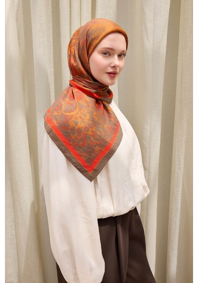 Silk Home Velora Eşarp Art Yeşil Kahve 90x90 Çok Renkli