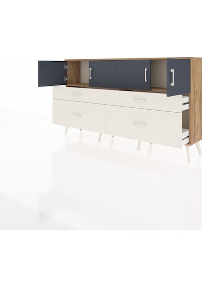 Arges Konsol 2 Raflı 4 Çekmeceli 4 Kapaklı 176x30x99 Çam-antrasit Çam-antrasit/aytaşı Arges Konsol 2 Raflı 4 Çekmeceli 4 Kapaklı 176x30x99 Çam-antrasit Çam-antrasit/aytaşı