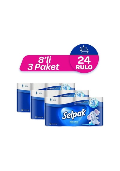 Kağıt Havlu Yağ Emici 24 Rulo