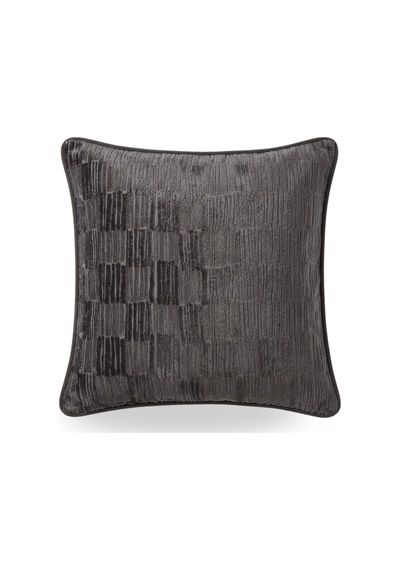 "pixel" Kadife Dokulu Kırlent Kılıfları - 45x45 Koyu Gri
