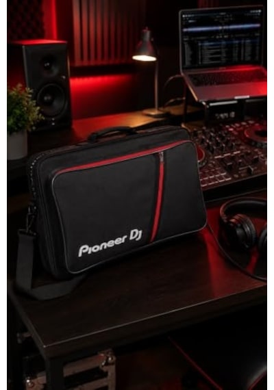 Pioneer Dj Ddj-400 Ve Ddj-flx4 Uyumlu Laptop Bölmeli Kırmızı Kadife Astarlı Soft Case Dj Controller Taşıma Çantası