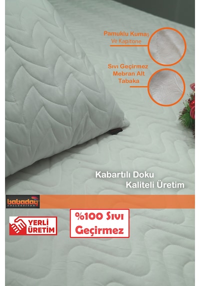 %100 Sıvı Geçirmez 100x200 180gr dolgulu pofuduk Yatak Alezi