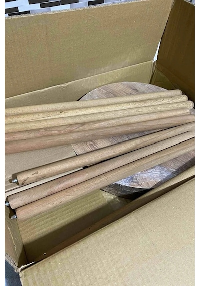 Tekli Yan Sehpa Çiçeklik Saksılık Standı Dekoratif Yan Sehpa Seti Ahşap Ayaklı 33 Cm Çap - Atlantik Çam Atlantik Çam