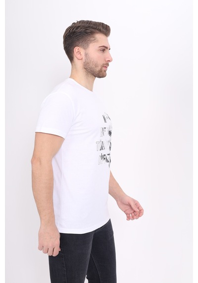 Toontoy Unisex Baskılı Tişört Beyaz