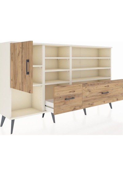 Arges Konsol 8 Raflı 2 Çekmeceli Tek Kapaklı 176x30x99 Aytaşı-çam Atlas Çam - Aytası Arges Konsol 8 Raflı 2 Çekmeceli Tek Kapaklı 176x30x99 Aytaşı-çam Atlas Çam - Aytası
