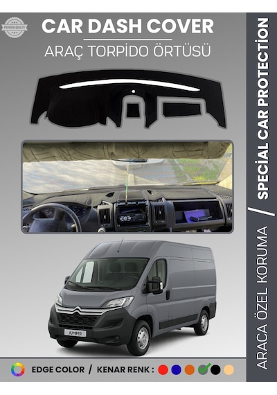 Cıtroen Jumper X290 Kasa 2014-2024 Torpido Örtüsü Ön Göğüs Koruma Araca Özel Çatlamayı Önler - 478 Stiloto