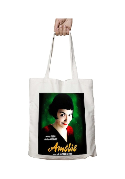 Art Hediye Poster Amelie İki Tarafı Kalıcı Baskılı Yıkanabilir Çanta Çok Renkli