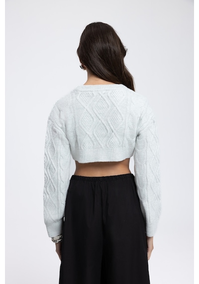 Mai Collection Mai Studios Co. Mohan Gri Crop Kazak Gri