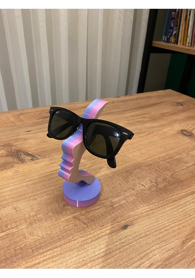 3d Baskı Dekoratif Yüz Tasarımlı Gözlük Standı Masaüstü Gözlük Tutucu Çok Renkli
