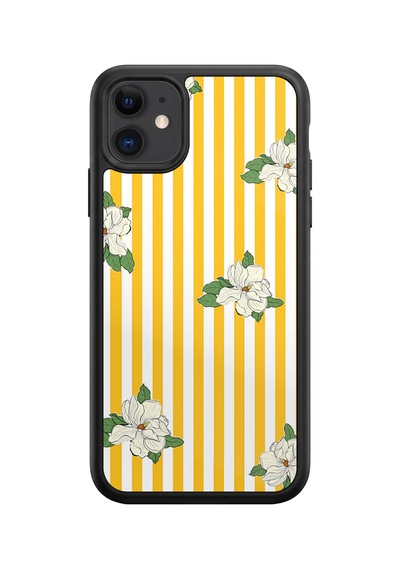 İphone 11 Uyumlu Manolya Desenli Kamera Korumalı Darbelere Dayanıklı Kılıf 1113-manolya-iphone11
